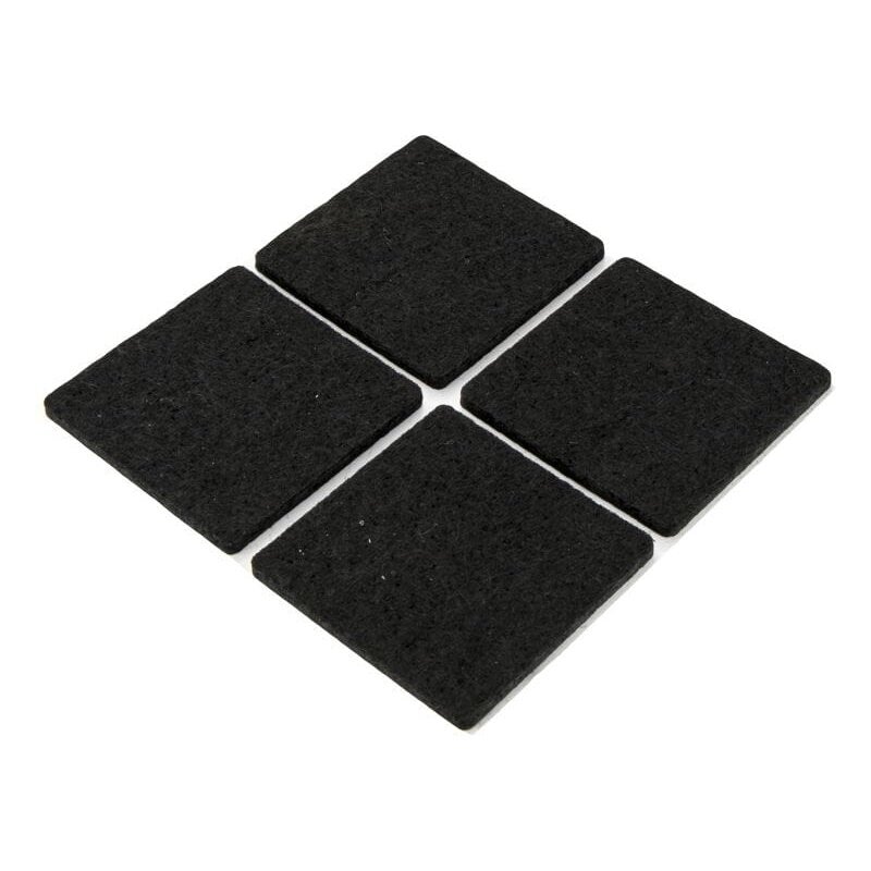 Lipnus veltinis padukas 45x45 mm 4 vnt/lap, juoda