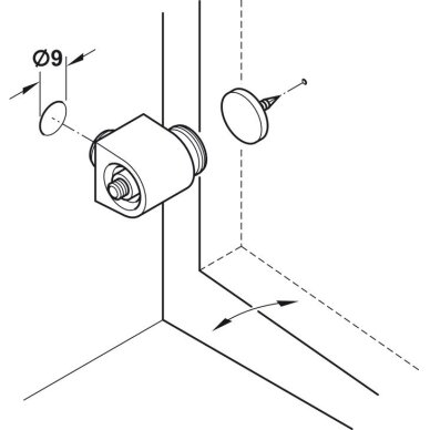 Magnetukas įkalamas, rudas 1 Magnetukas įkalamas, rudas 1