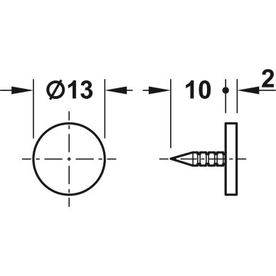 Magnetukas įkalamas, rudas 5 Magnetukas įkalamas, rudas 5