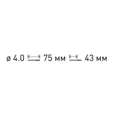 Metalo grąžtas su 5 % kobalto, 4 mm.