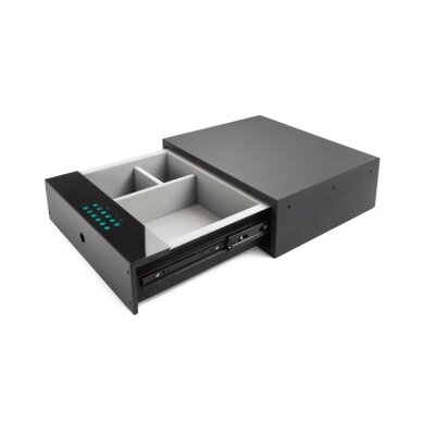 Metalinis stalčiukas-seifas SYMPHONY WB-675 su elektronine kodine spyna, L-500 mm, antracitas Metalinis stalčiukas-seifas SYMPHONY WB-675 su elektronine kodine spyna, L-500 mm, antracitas