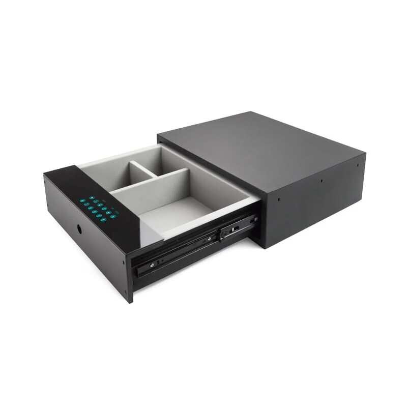 Metalinis stalčiukas-seifas SYMPHONY WB-675 su elektronine kodine spyna, L-500 mm, antracitas Metalinis stalčiukas-seifas SYMPHONY WB-675 su elektronine kodine spyna, L-500 mm, antracitas