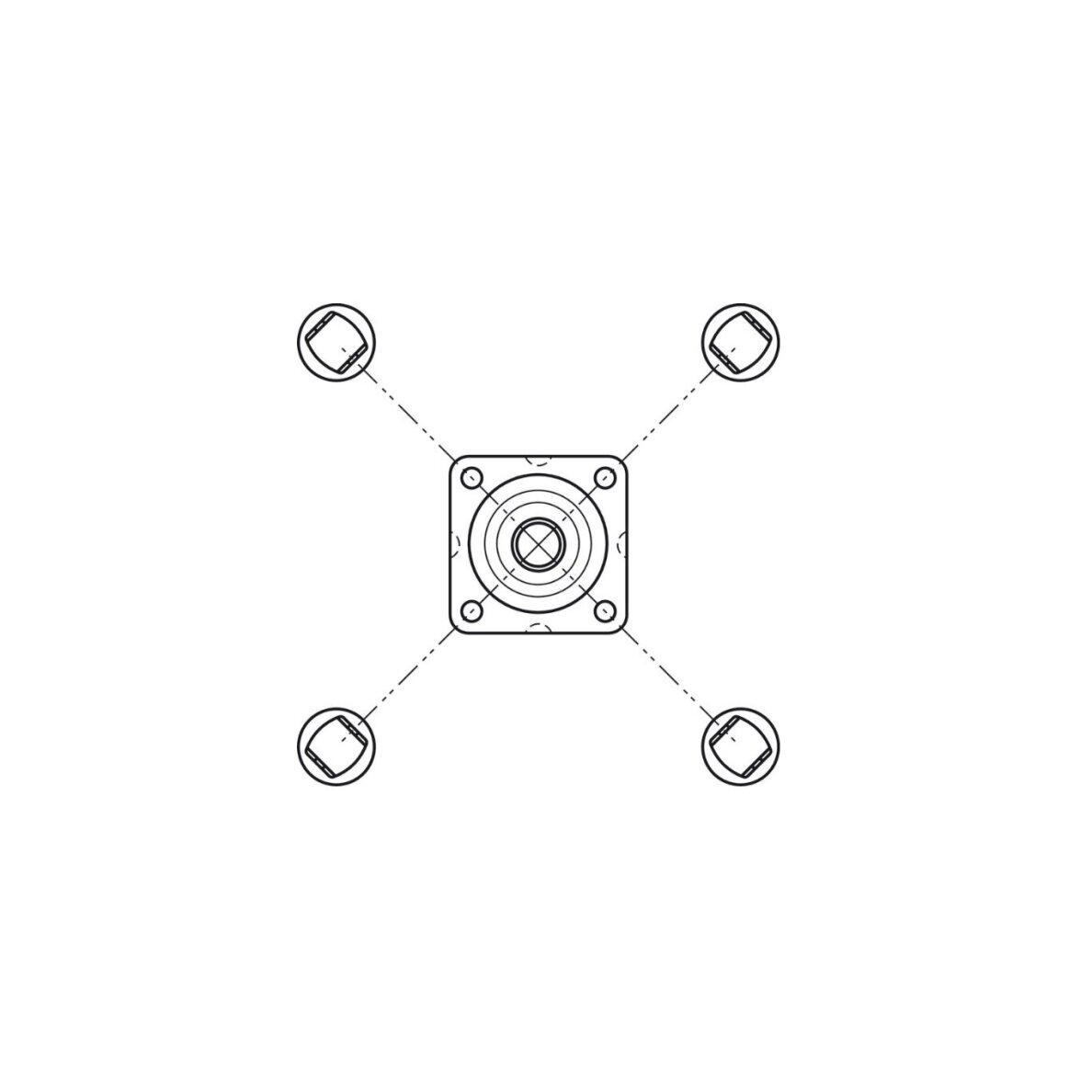 Pasukimo mechanizmas 360°, metalinis, mažas 1 Pasukimo mechanizmas 360°, metalinis, mažas 1
