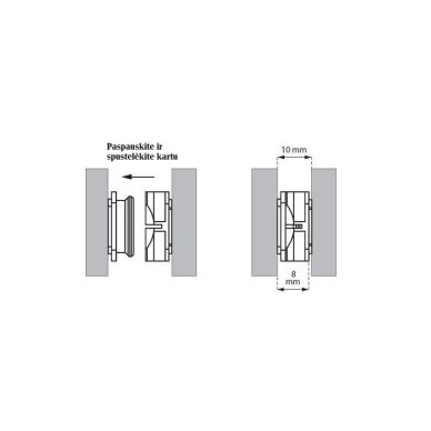 Plokštės jungtis ø25 mm berniukas+mergaitė 3 Plokštės jungtis ø25 mm berniukas+mergaitė 3