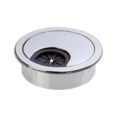Dangtelis laidams plastmasinis su guma ø60x18 mm, chromas