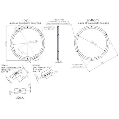 Pasukimo mechanizmas ø400x12 mm, aliuminis, max 130 kg 2 Pasukimo mechanizmas ø400x12 mm, aliuminis, max 130 kg 2