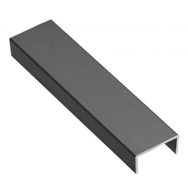 Profilis U-18 mm L-3m, juodas