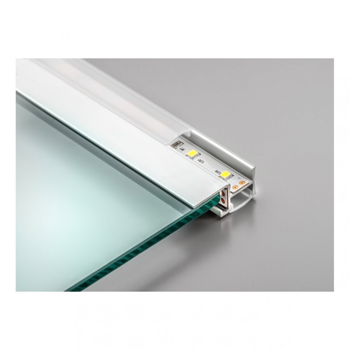 LED GLAX MINI profilio dangtelis L-2 m, matinis 2 LED GLAX MINI profilio dangtelis L-2 m, matinis 2