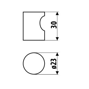 Rankenėlė medinė GD12 1 Rankenėlė medinė GD12 1