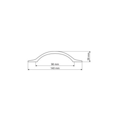 Rankenėlė UG44 L-96 mm, matinis chromas Rankenėlė UG44 L-96 mm, matinis chromas