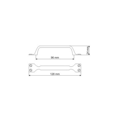 Rankenėlė US28 L-96 mm, plienas