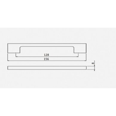 Rankenėlė UM-849, L-128 mm, juoda 2