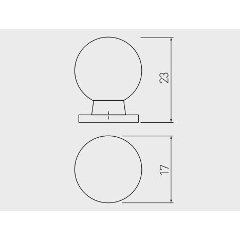 Rankenėlė "bumbuliukas" ø17mm 1 Rankenėlė "bumbuliukas" ø17mm 1