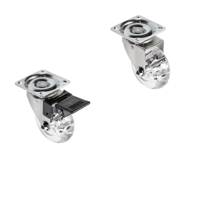 Ratukas BRAZYLIA, ø50 mm, su plokštele 42x42 mm, skaidrus Ratukas BRAZYLIA, ø50 mm, su plokštele 42x42 mm, skaidrus