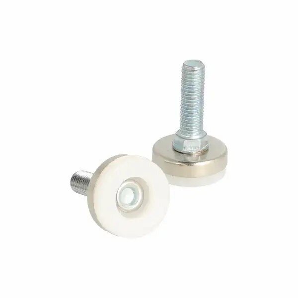 Reguliuojama kojelė TITAN ø26x10 mm, M8x25 mm, balta Reguliuojama kojelė TITAN ø26x10 mm, M8x25 mm, balta