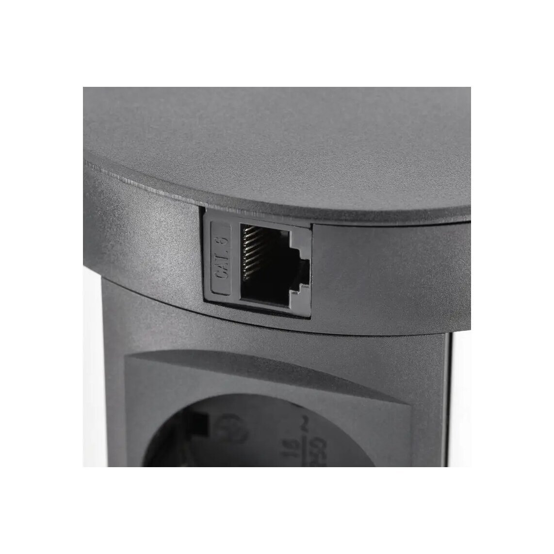 Rozetė 4-ių lizdų COMFORT PLUS, juoda 2