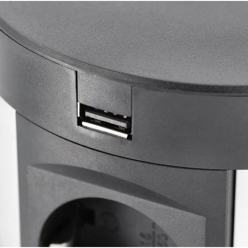 Rozetė 4-ių lizdų COMFORT PLUS, juoda 3 Rozetė 4-ių lizdų COMFORT PLUS, juoda 3