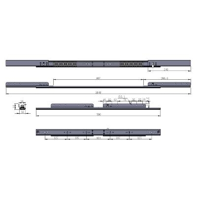 Sinchroninis stalo praplėtimo mechanizmas su stabdziu 1040/700/507 4 Sinchroninis stalo praplėtimo mechanizmas su stabdziu 1040/700/507 4
