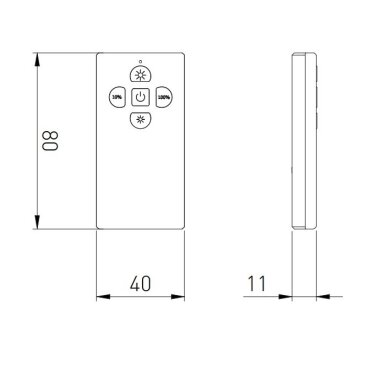 SKY RF belaidis nuotolinio valdymo jungiklis su dimeriu, 12 V / 24 V sistemoms. 4