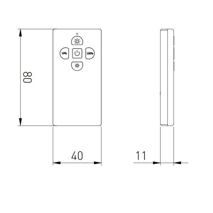SKY RF belaidis nuotolinio valdymo jungiklis su dimeriu, 12 V / 24 V sistemoms. 4 SKY RF belaidis nuotolinio valdymo jungiklis su dimeriu, 12 V / 24 V sistemoms. 4