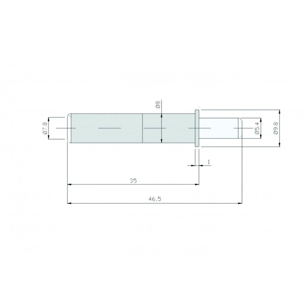 Slopintuvas durų įgrežiamas AIRTIC ø8 mm, 46,5x35 mm 1