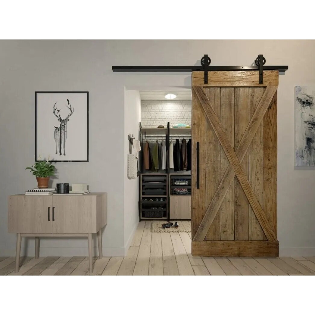 Slenkanti sistema LOFT L-200 cm, juoda 2 Slenkanti sistema LOFT L-200 cm, juoda 2