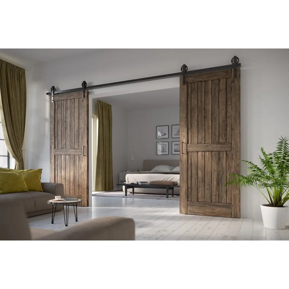 Slenkanti sistema LOFT L-200 cm, juoda 3