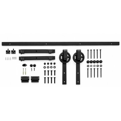 Slenkanti sistema LOFT L-200 cm, juoda Slenkanti sistema LOFT L-200 cm, juoda