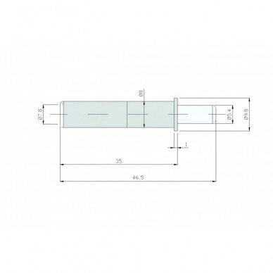 Slopintuvas durų įgrežiamas AIRTIC ø8 mm, 46,5x35 mm 1 Slopintuvas durų įgrežiamas AIRTIC ø8 mm, 46,5x35 mm 1