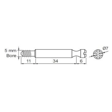 Sraigtas medžiui ø6x11 mm, L-34 mm, cinkas