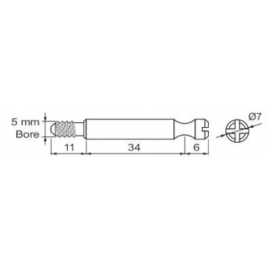 Sraigtas medžiui ø6x11 mm, L-34 mm, cinkas 1