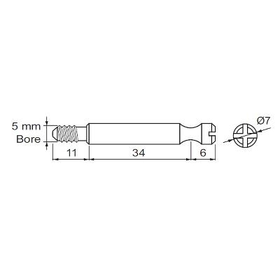 Sraigtas medžiui ø6x11 mm, L-34 mm, cinkas 1 Sraigtas medžiui ø6x11 mm, L-34 mm, cinkas 1