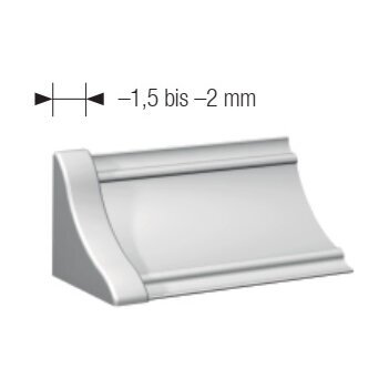 Staljuostės REHAU slim-line užbaigimas 90°, 98102 pilkas 1 Staljuostės REHAU slim-line užbaigimas 90°, 98102 pilkas 1