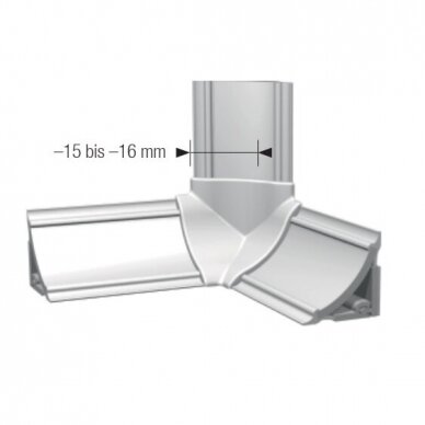 Staljuostės REHAU slim-line vidinis kampas vertikalus 90°, 98102 pilkas 1 Staljuostės REHAU slim-line vidinis kampas vertikalus 90°, 98102 pilkas 1