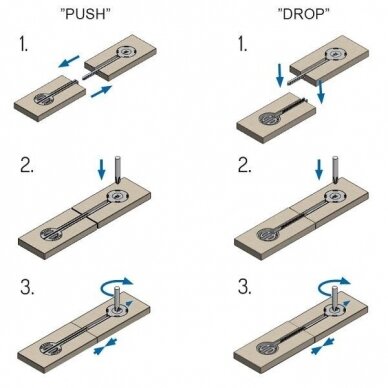 Stalviršio jungtis "Fix-A-Lot" ø35x127x9 mm 2 vnt., pilka 5 Stalviršio jungtis "Fix-A-Lot" ø35x127x9 mm 2 vnt., pilka 5