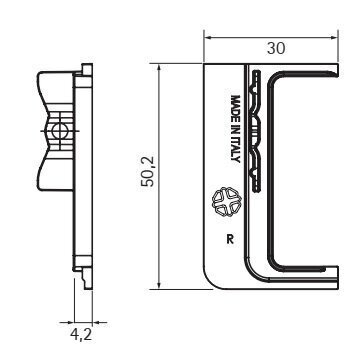 Uždengimas GOLA profiliui L-tipo, 2 vnt., inox 1
