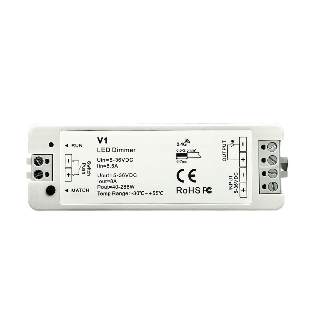 Valdiklis 1 zonos Led juostai 96W(12V), 192W(24V) 1