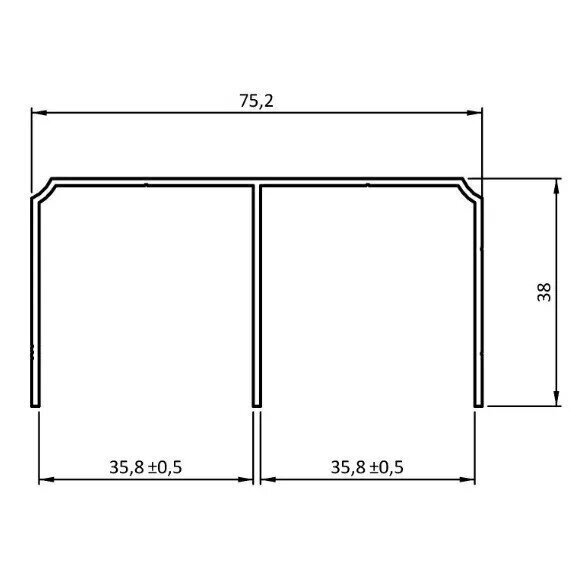 Viršutinis bėgelis L-4,05 m 2 Viršutinis bėgelis L-4,05 m 2